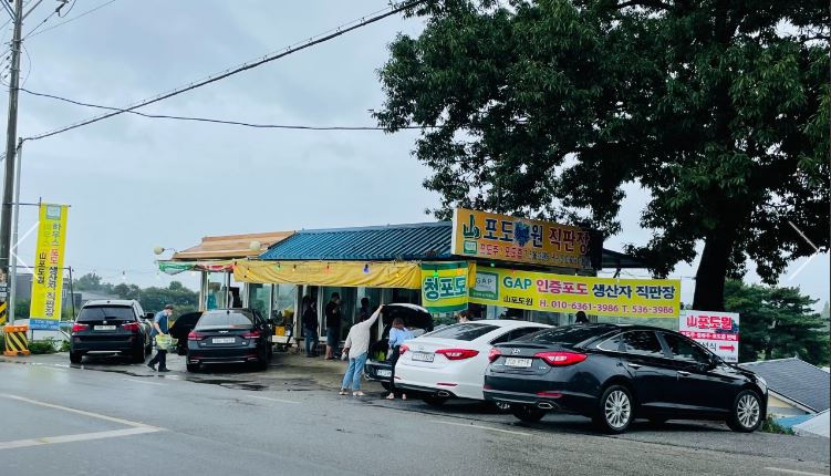 산 포도원 가맹점 이미지